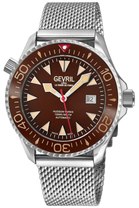 Reloj Automático Suizo Gevril para Hombre Hudson Yards con Dial Chocolate - Image 1