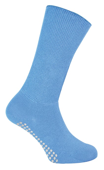 Calcetines Extra Anchos para Edema con Puños Antideslizantes | Dr.Socks | Hombre y Mujer | Calcetines de Bambú con Puños para Piernas, Tobillos y Pies Hinchados - Azul - Image 2