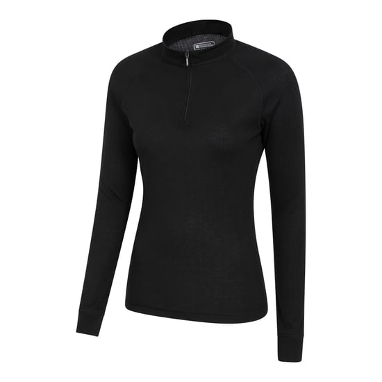 Mountain Warehouse Womens/Ladies Talus Zip Neck Long-Sleeved Thermal Top (Black) - Image 3