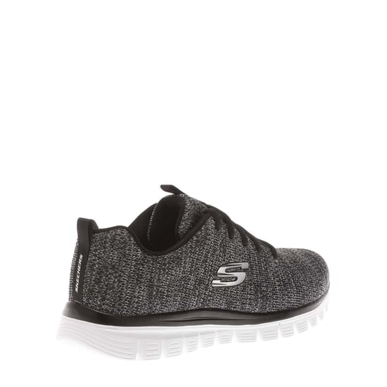 Women's Skechers Graceful - Twisted Fortune Trainers in Black-White