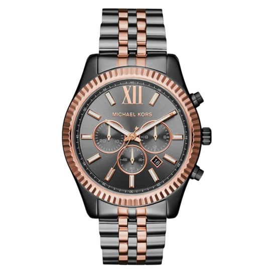 Michael Kors Reloj de hombre Cuarzo negro oro rosa - Image 1