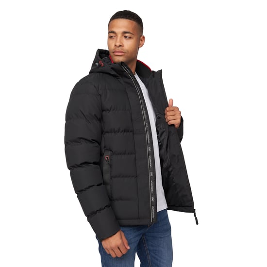 Crosshatch Mens Kampnew Embossed Jacket (Black) - Image 4