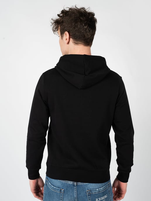 Iceberg Sudadera Hoodie del hombre negro - Image 4