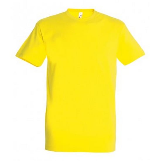 SOLS Mens Imperial Heavyweight Short Sleeve T-Shirt (Lemon) - Image 1
