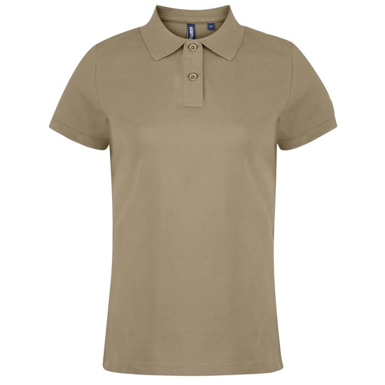 Asquith & Fox Womens/Ladies Plain Short Sleeve Polo Shirt (Khaki) - Image 1