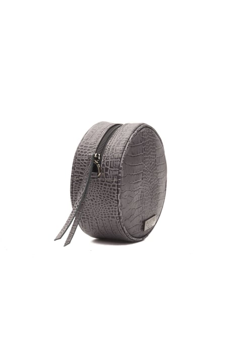 Bolso cruzado para mujer Donatella Pompei en cuero gris - Image 2