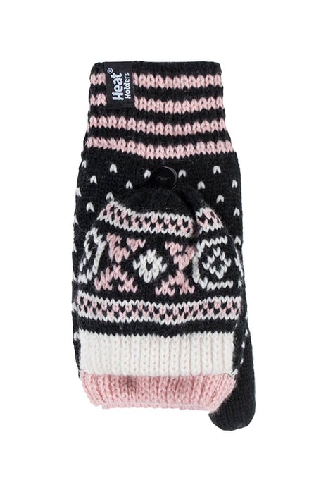 Guantes térmicos sin dedos con estampado de hadas para mujer - Image 1