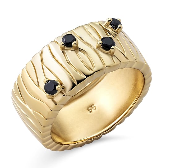 Orphelia 'Babette' Women's 925 Sterling Silver Set: Necklace + Earrings + Ring - Gold SET-7504/G - Image 4