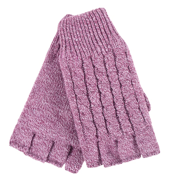 CALEFACTORES - Guantes térmicos de invierno sin dedos de punto por cable para mujer - Image 1