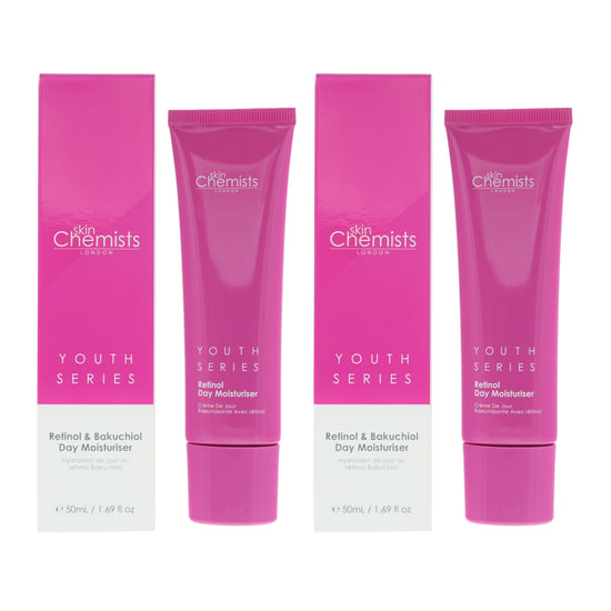 Skin Chemists Youth Series Retinol & Bakuchiol Day Moisturiser 50ml x 2