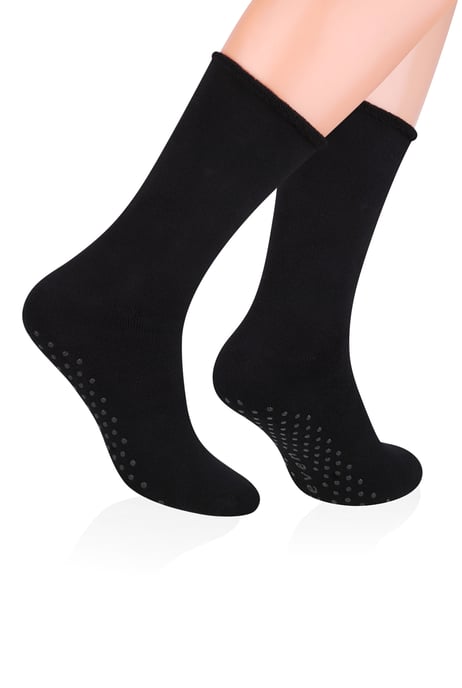 Calcetines de Algodón para Hombre | Steven | Calcetines Casual Lisos con Pinzas - Negro - Image 2