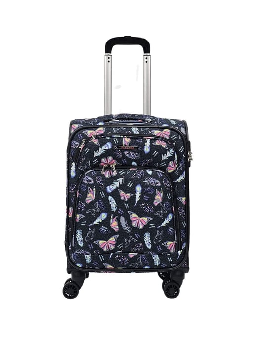 Lightweight Suitcases 8 Wheel Luggage Butterfly Travel Soft Bags