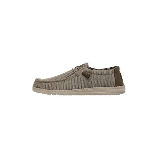 HEYDUDE Wally Sox Faux Suede Men's Beige Boat Shoes - Image 6