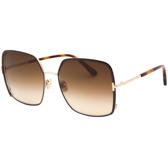 Tom Ford Gradient Brown Lens Shiny Dark Brown Sunglasses