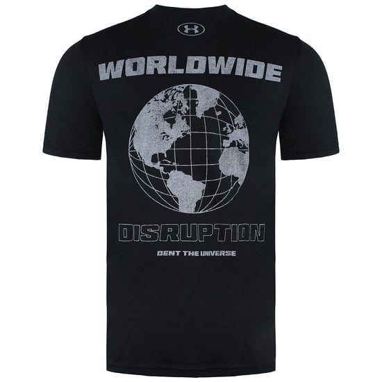 Under Armour X Project Rock Fire Camiseta de cuello negro de manga corta Camiseta para hombre 1361732 001 - Image 2