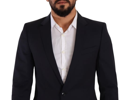 Abrigo de un solo botón azul oscuro para hombre Dolce & Gabbana Blazer MARTINI - Image 3