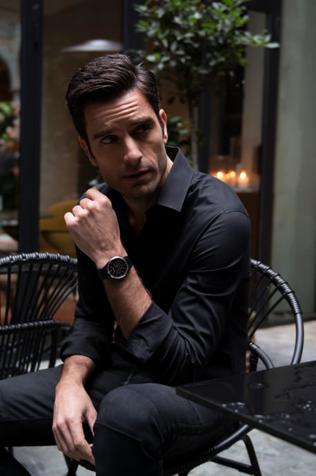 Orphelia Saffiano Men's Black Watch OR72901