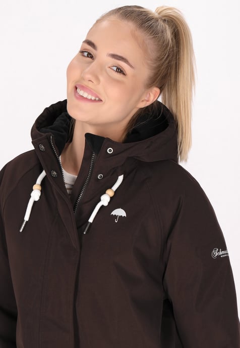 Schmuddelwedda winter parka women dark brown - Image 5