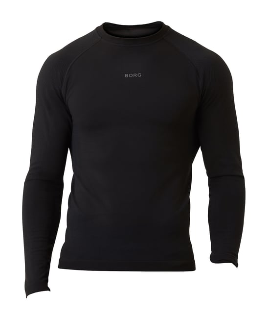 Björn Borg - Camiseta de manga larga sin costuras para hombre - Negra - Image 1