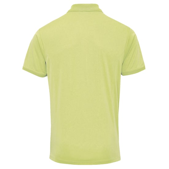 Premier Mens Coolchecker Pique Short Sleeve Polo T-Shirt (Lime) - Image 2