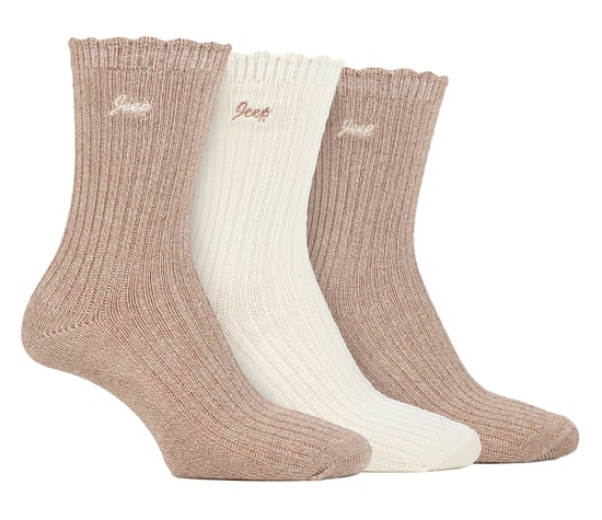 Calcetines Tobilleros de Bambú para Mujer, Calcetines de Punto Acolchados Anti Ampollas - Topo / Crema - Image 1