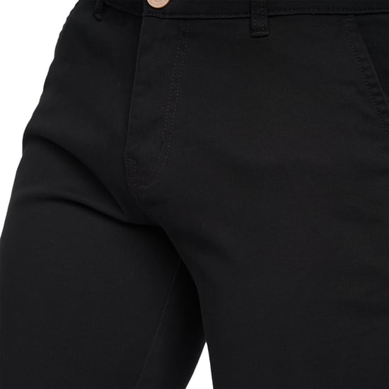 Crosshatch Mens Sinwood Chino Shorts (Black) - Image 3