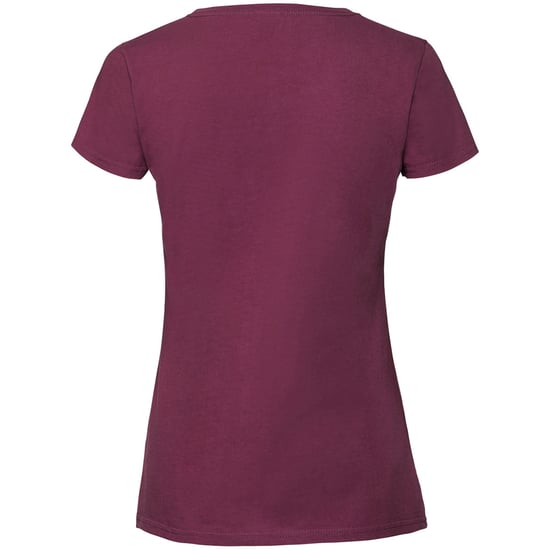 Fruit Of The Loom Womens/Ladies Ringspun Premium T-Shirt (Oxblood) - Image 2