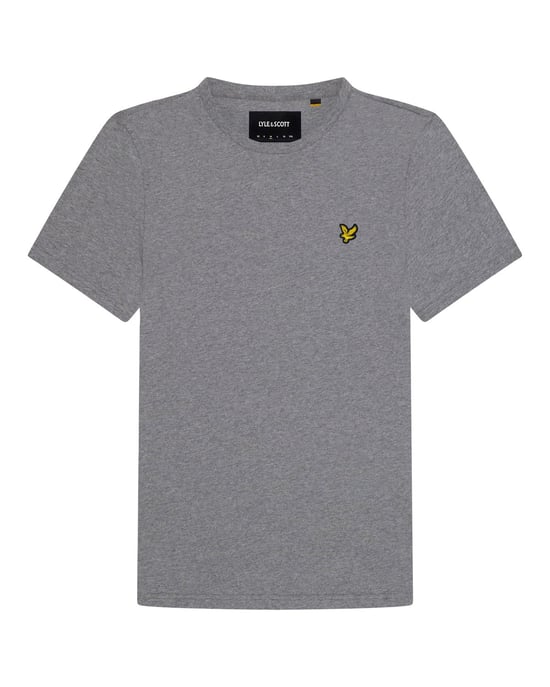 Middengrijs gemêleerd T-shirt met Lyle & Scott-logo op de borst - Image 5