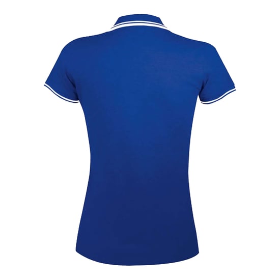 SOLS Womens/Ladies Pasadena Polo Shirt (Royal Blue/White) - Image 2