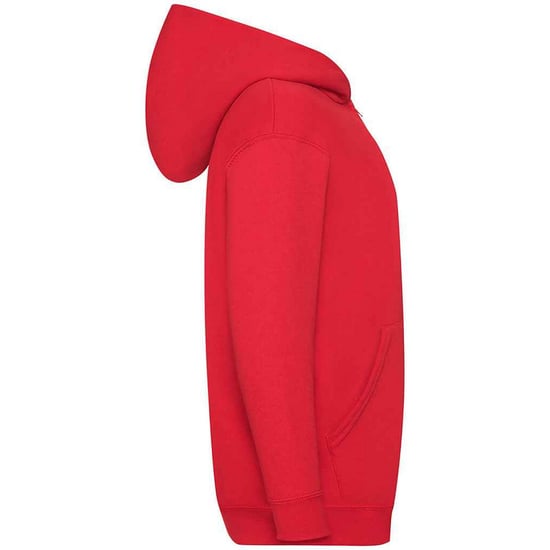 Fruit Of The Loom Childrens/Kids Hooded Sweatshirt (Red) - Image 3
