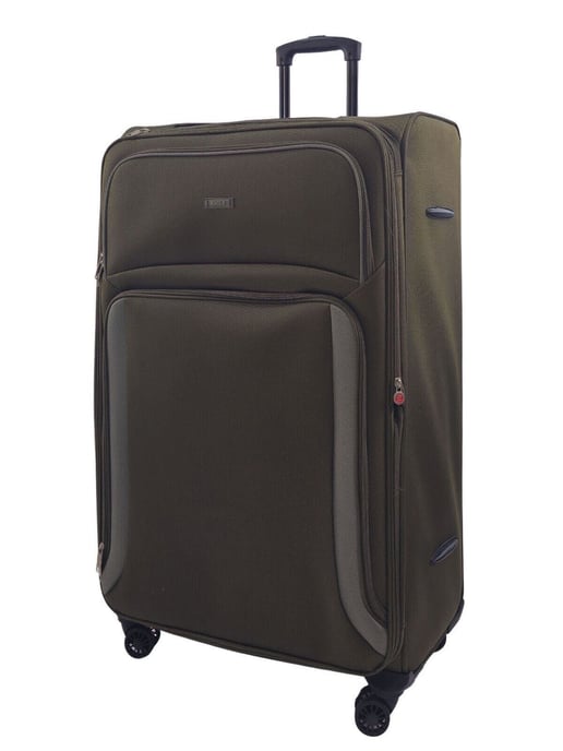 Soft Extra Large 8 Wheel Luggage Light Travel Suitcase