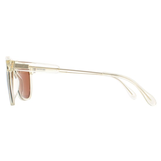 Serengeti Round Mens Light Gold Champagne Polarized Drivers Gold Amboy