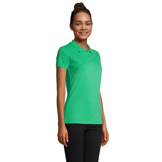 SOLS Womens/Ladies Perfect Polo Shirt (Spring Green) - Image 3