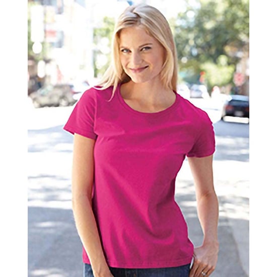 Fruit Of The Loom Womens/Ladies Fit Ringspun Premium Tshirt (Fuchsia) - Image 2