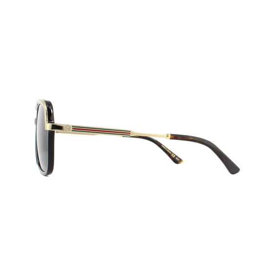Gafas de sol Gucci GG0200S 001 Negro y Dorado Verde - Image 3