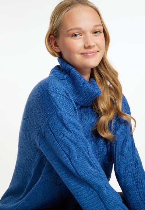 Mymo Knitted pullover women marine - Image 5