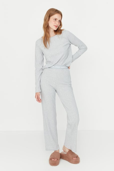 Trendyol Women's Crew neck Pajama Set - Image 2