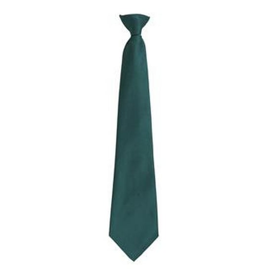 Premier Mens Fashion ”Colours” Work Clip On Tie (Bottle) - Image 1