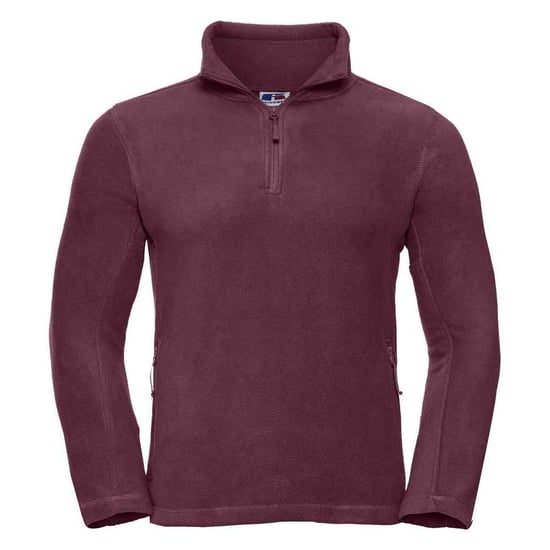 Russell Mens Zip Neck Outdoor Fleece Top (Burgundy) - Image 1
