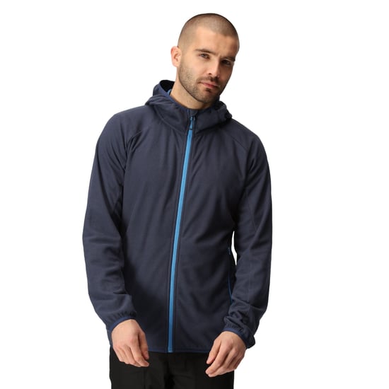 Regatta Mens Navigate Full Zip Fleece Jacket (Navy/French Blue) - Image 3