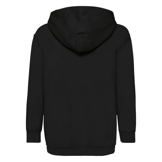 Fruit of the Loom Childrens/Kids Classic Hooded Sweatshirt (Black) - Image 2