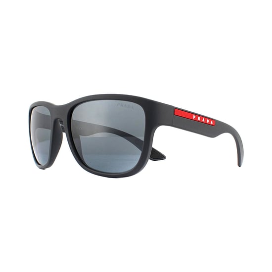Prada Sport Sunglasses PS01US UFK5L0 Grey Rubber Dark Grey Mirror