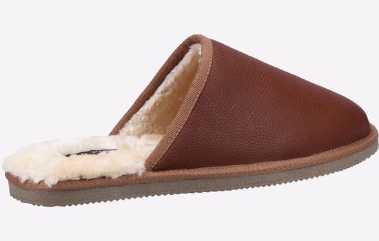 Hush Puppies Coady Leather MEMORYFOAM Mens Slipper - Image 3