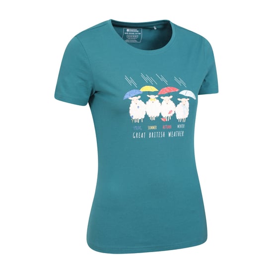 Mountain Warehouse Womens/Ladies Great British Weather T-Shirt (Teal) - Image 3
