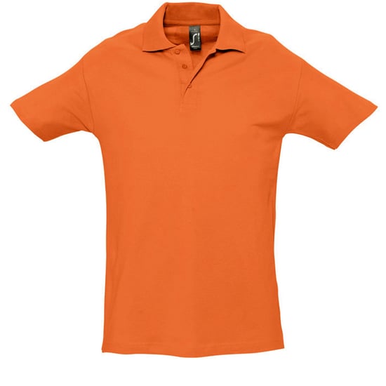 SOLS Mens Spring II Short Sleeve Heavyweight Polo Shirt (Orange)