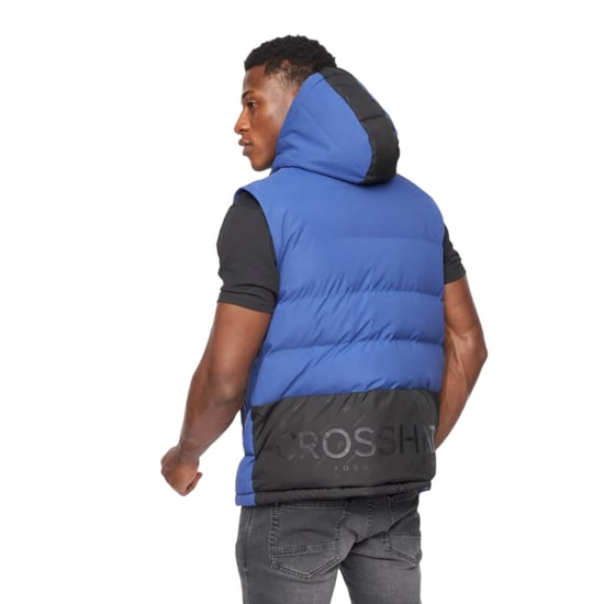Crosshatch Mens Kremlins Embossed Gilet (Blue) - Image 2