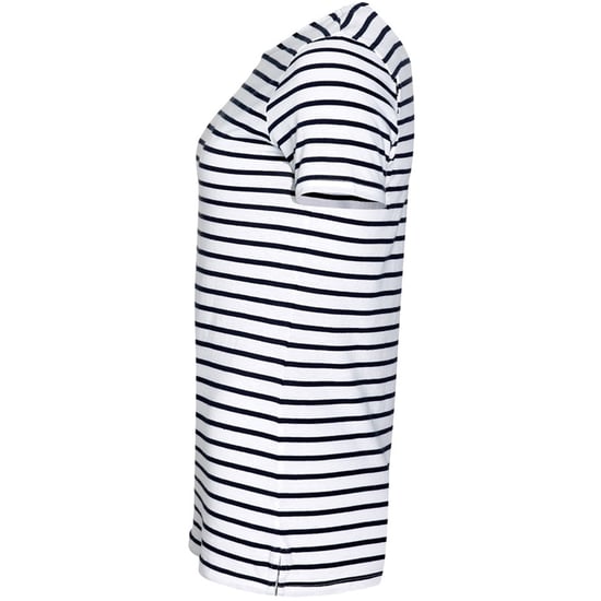 SOLS Womens/Ladies Miles Striped Short Sleeve T-Shirt (White/Navy) - Image 3