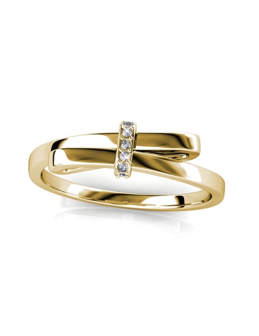 Anillo Lazo Luminoso - Oro y Cristal - Image 4