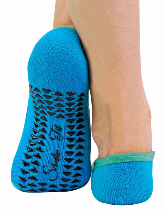 2 Pares Señoras Antideslizante Agarre Invisible Pilates Yoga Calcetines con Correas - Image 2