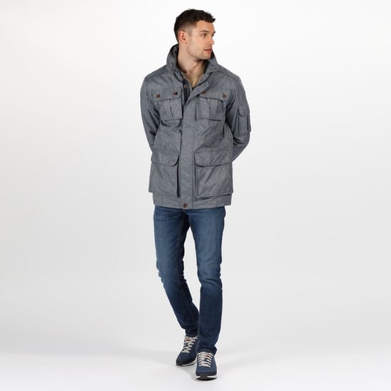 Regatta Mens Elmore Waterproof Cargo Jacket (Dark Denim) - Image 6